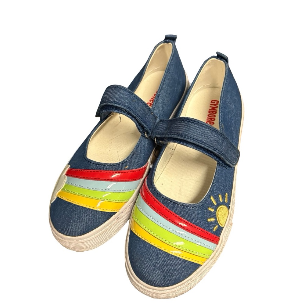 Gymboree Denim Rainbow Mary Jane Shoes – Girls youth size 1- new